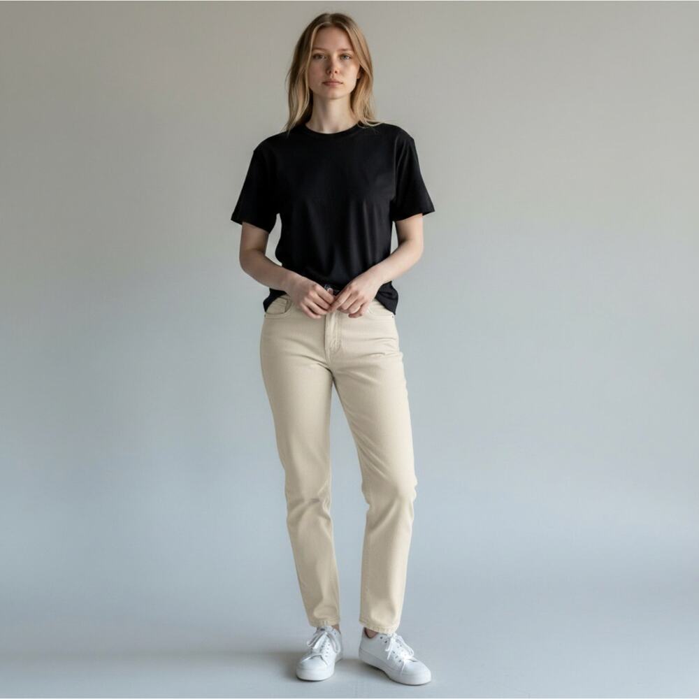 GOOD AMERICAN Women's Good Classic High Waist Skinny Jeans Size 4 In Bone001